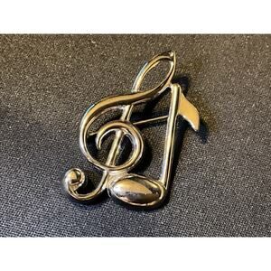B-Sterling Treble Clef Brooch